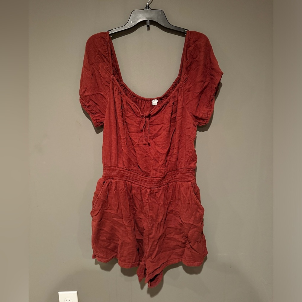 Aerie Romper off the shoulder